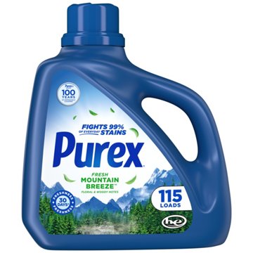 Purex HE Liquid Laundry Detergent, 115 Loads - Fresh Mountain Breeze