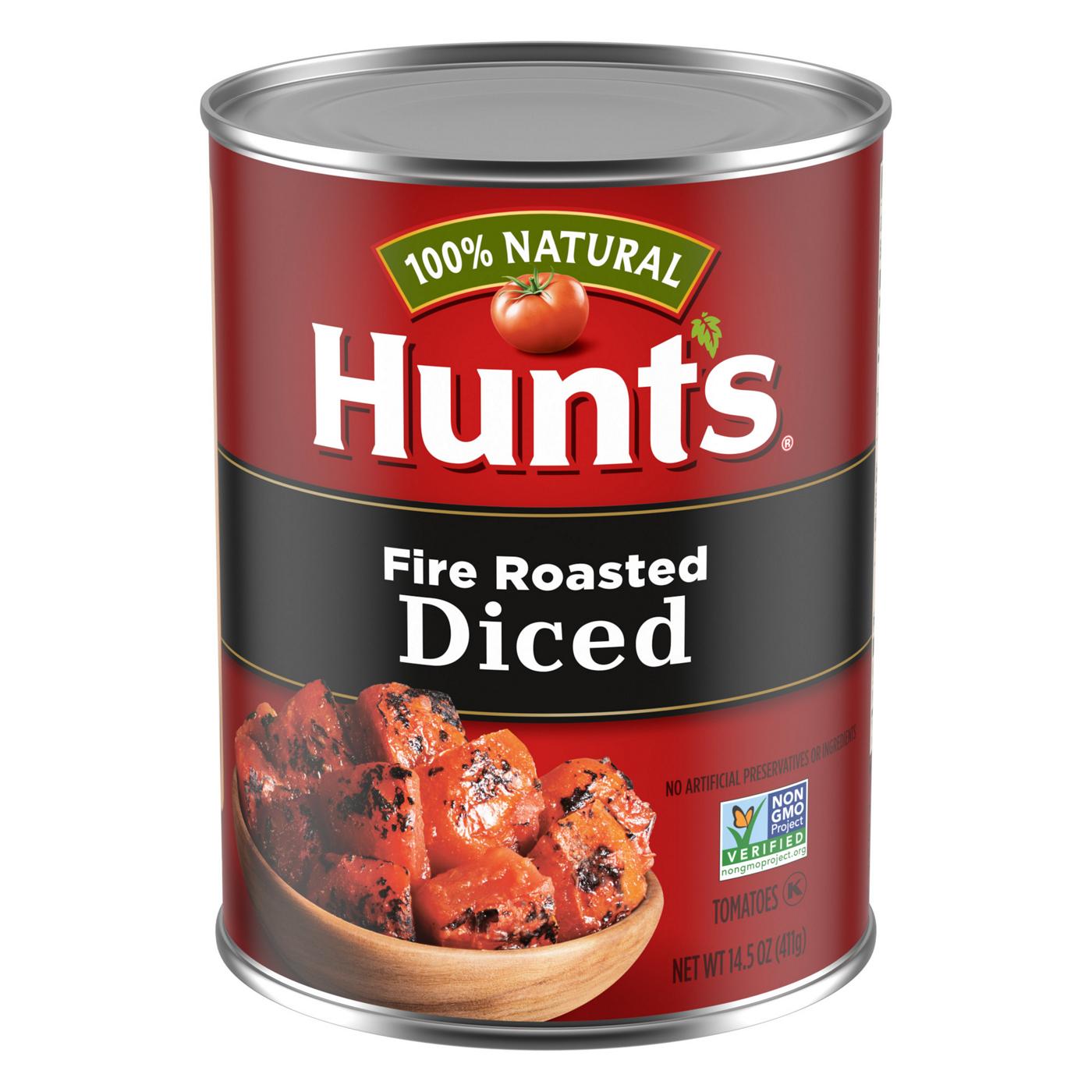 Hunt's Fire Roasted Diced Tomatoes; image 1 of 3