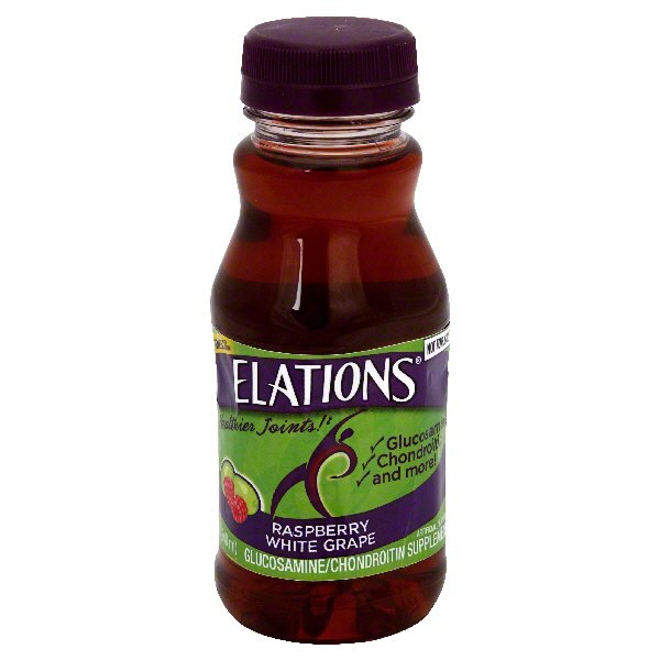 Elations Healthier Joints Glucosamine/Chondroitin Raspberry White Grape