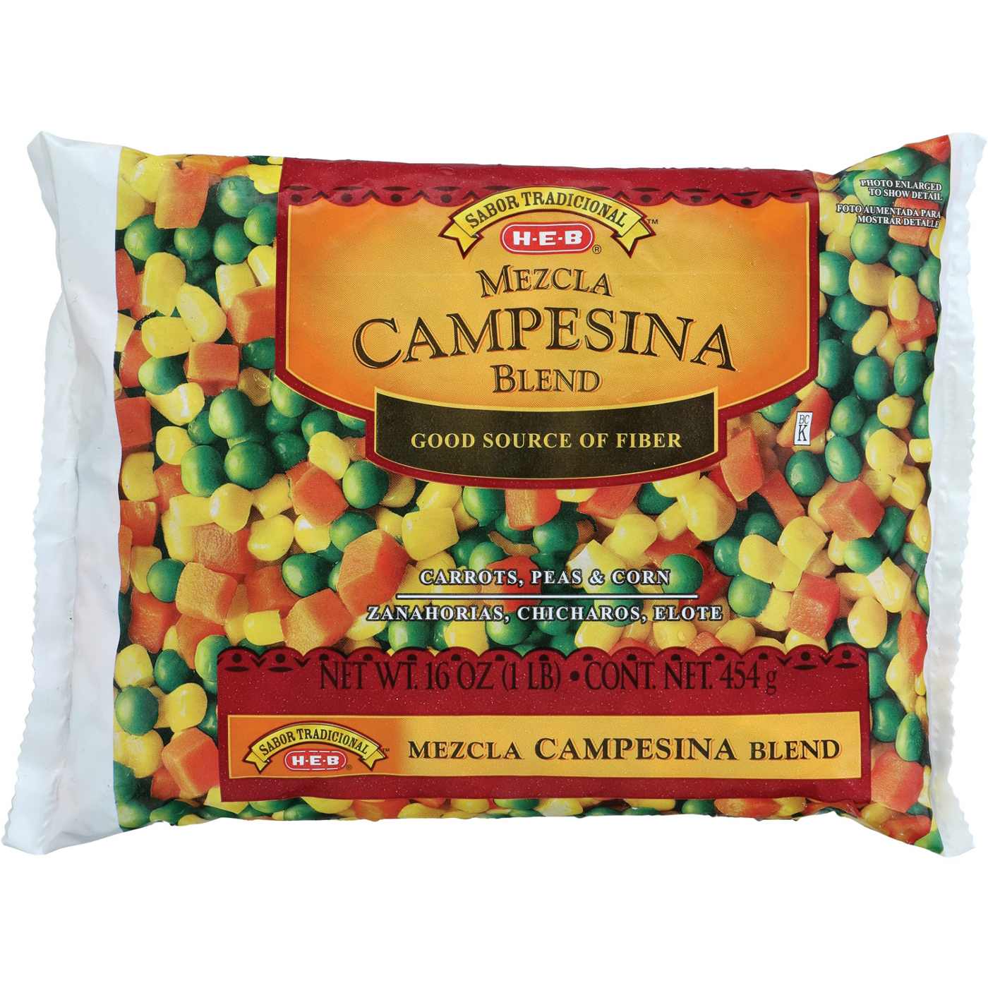 H-E-B Frozen Sabor Tradicional Mezcla Campesina Vegetable Blend; image 1 of 2