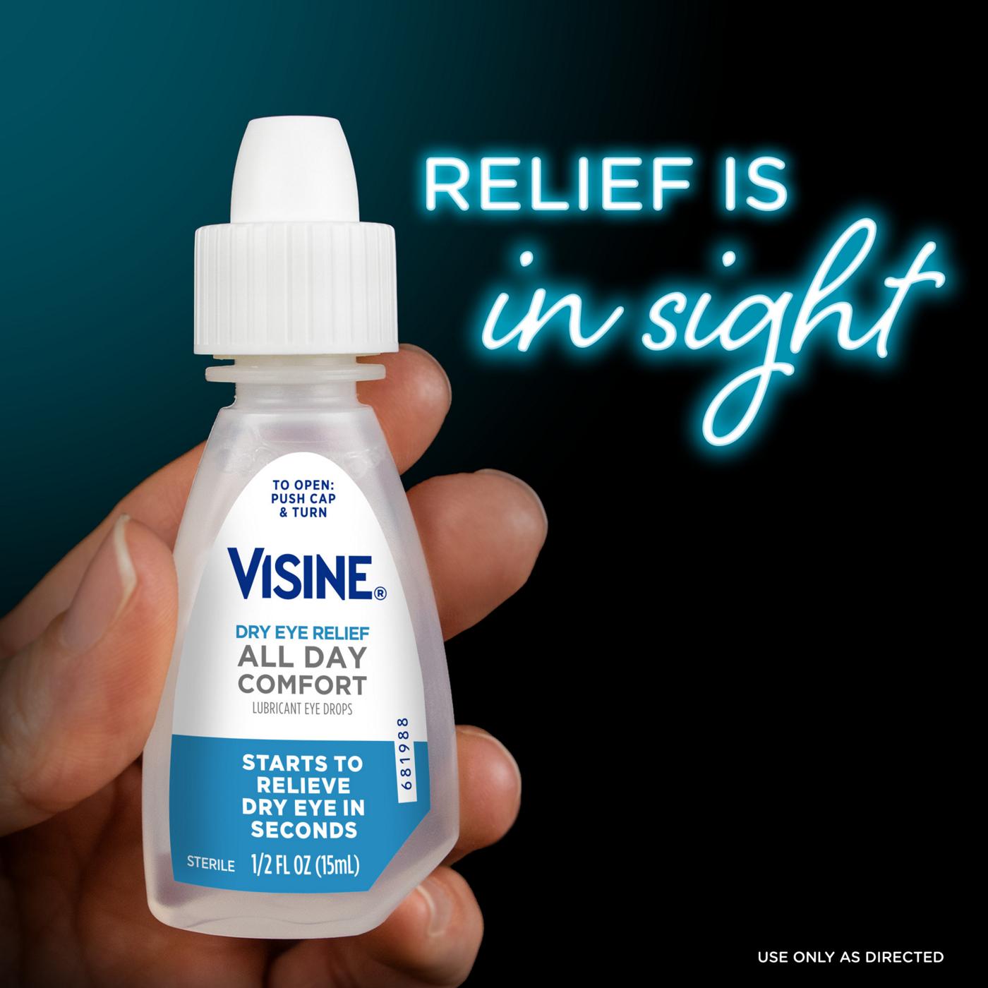 Visine Dry Eye Relief All Day Comfort Lubricant Drops; image 4 of 7