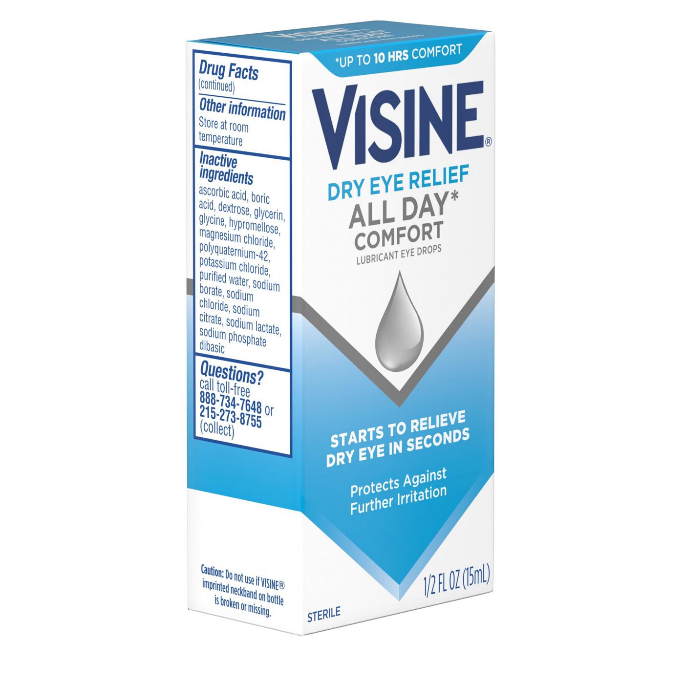 Visine Dry Eye Relief All Day Comfort Lubricant Drops; image 5 of 5