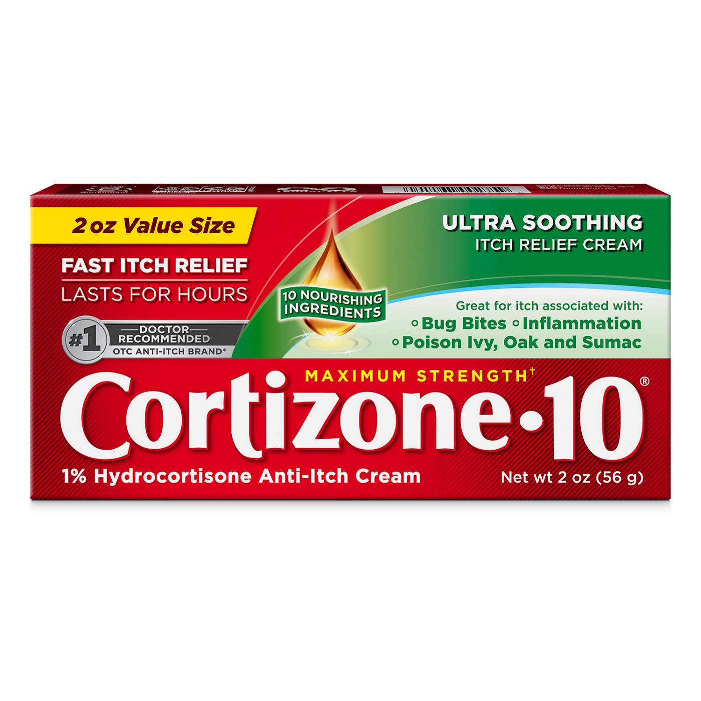 Cortizone 10 Maximum Strength Ultra Soothing Itch Relief Cream; image 1 of 8