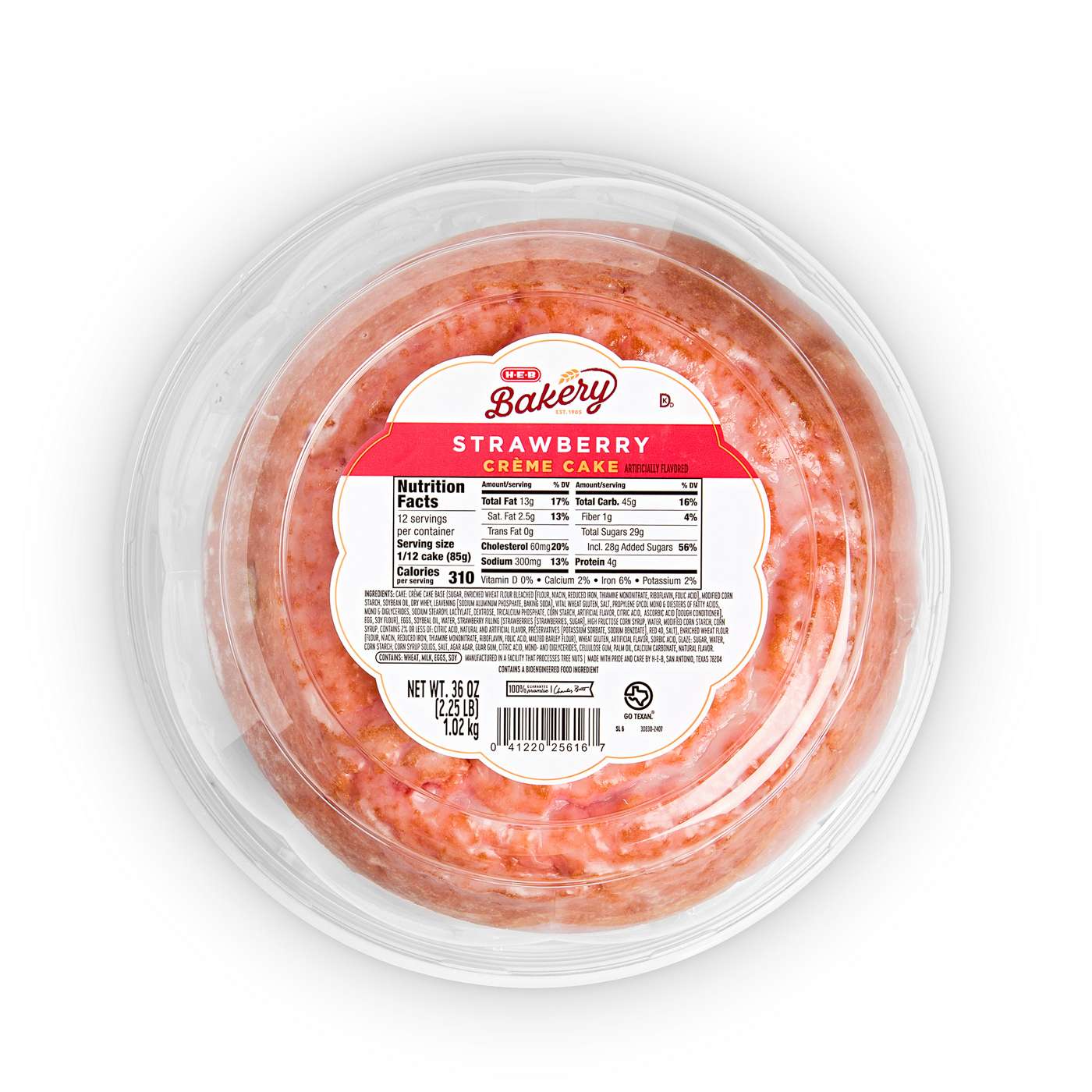 H-E-B Bakery Strawberry Crème Cake; image 1 of 2