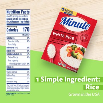 Minute Instant White Rice, 14 oz