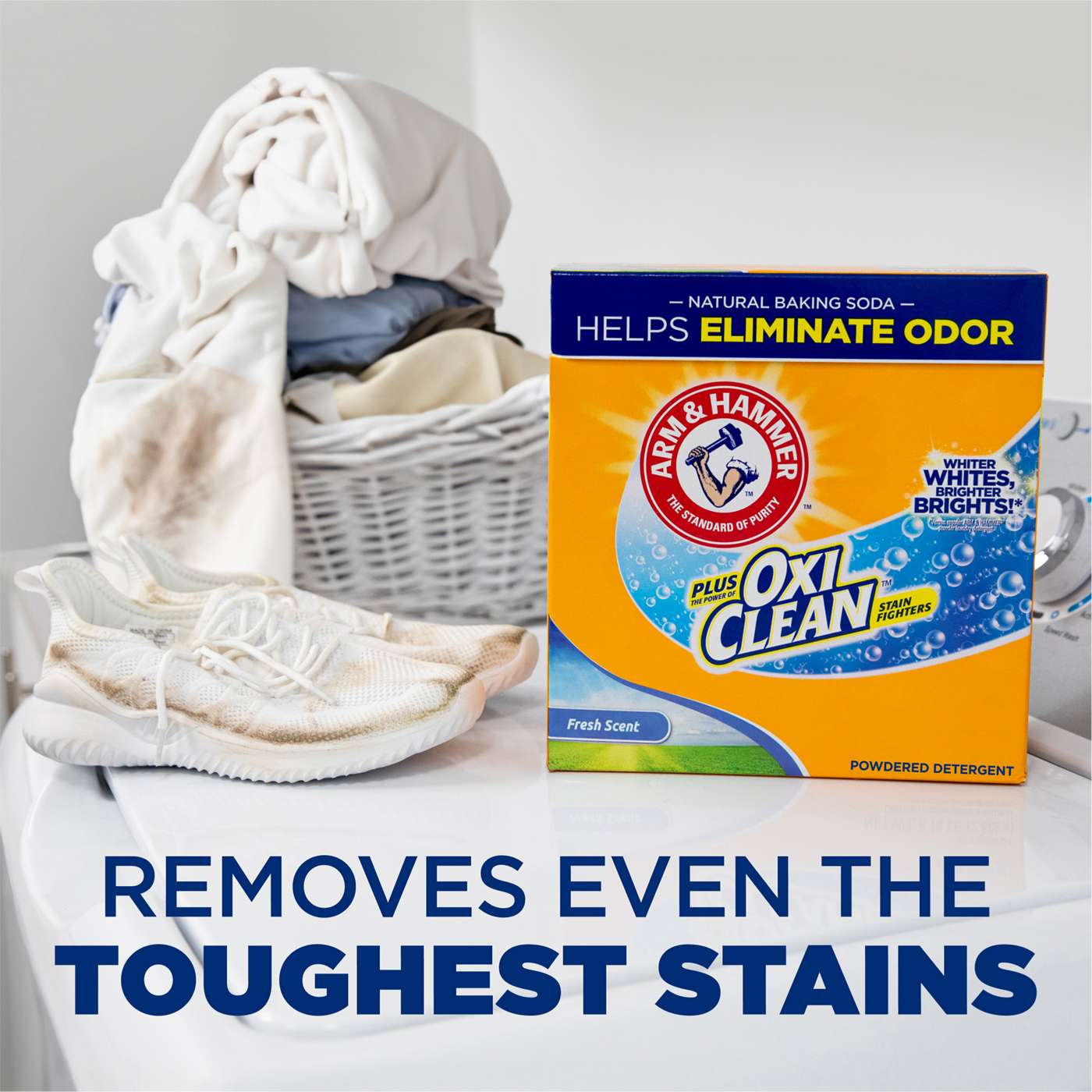 Arm & Hammer Plus OxiClean Powder Laundry Detergent, 80 Loads - Fresh Scent; image 2 of 13