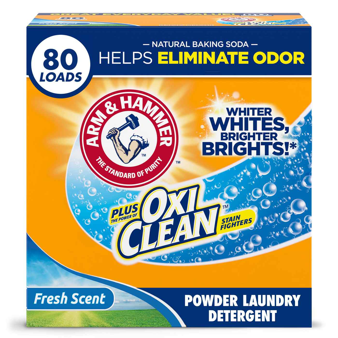 Arm & Hammer Plus OxiClean Powder Laundry Detergent, 80 Loads - Fresh Scent; image 11 of 13