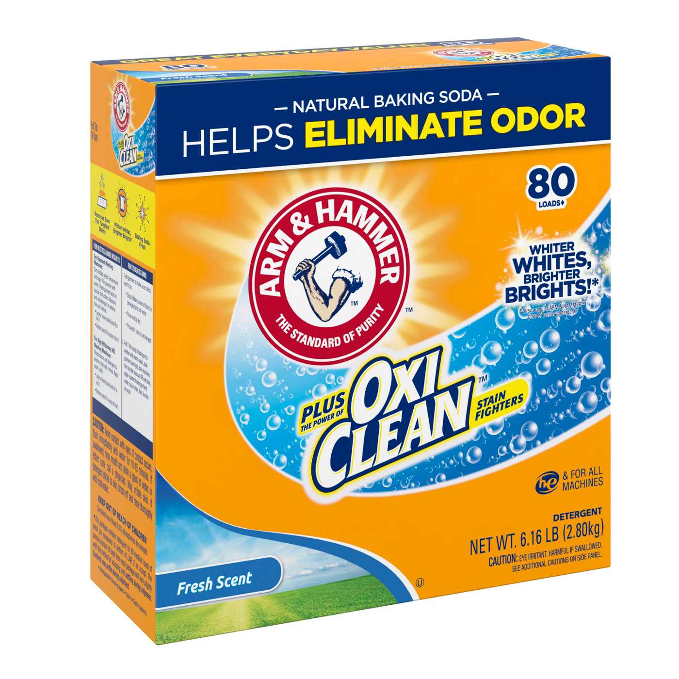 Arm & Hammer Plus OxiClean Powder Laundry Detergent, 80 Loads - Fresh Scent; image 12 of 13