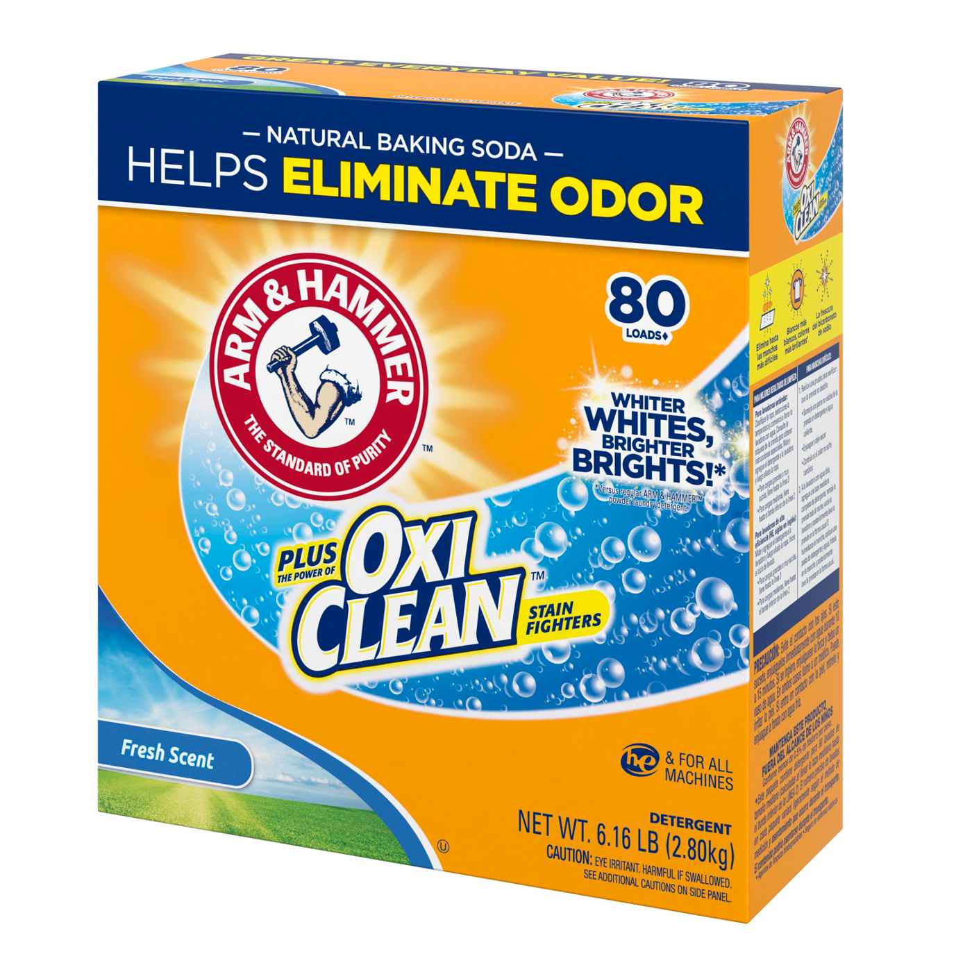 Arm & Hammer Plus OxiClean Powder Laundry Detergent, 80 Loads - Fresh Scent; image 13 of 13