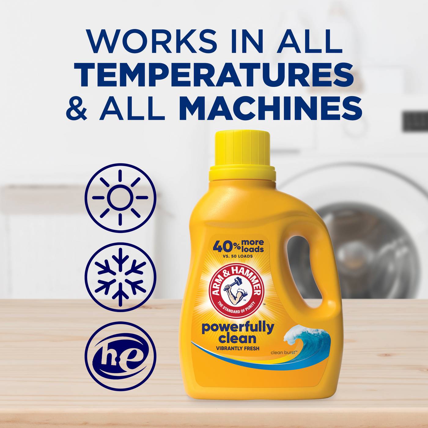 Arm & Hammer Powerfully Clean HE Liquid Laundry Detergent, 50 Loads - Clean Burst; image 11 of 12