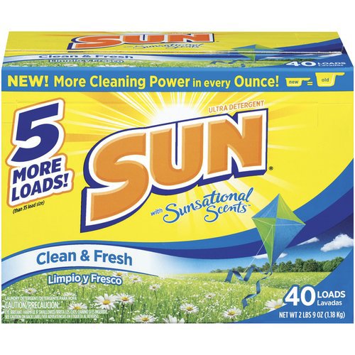Sun Regular Powder Detergent, 35 Loads Shop Detergent at HEB
