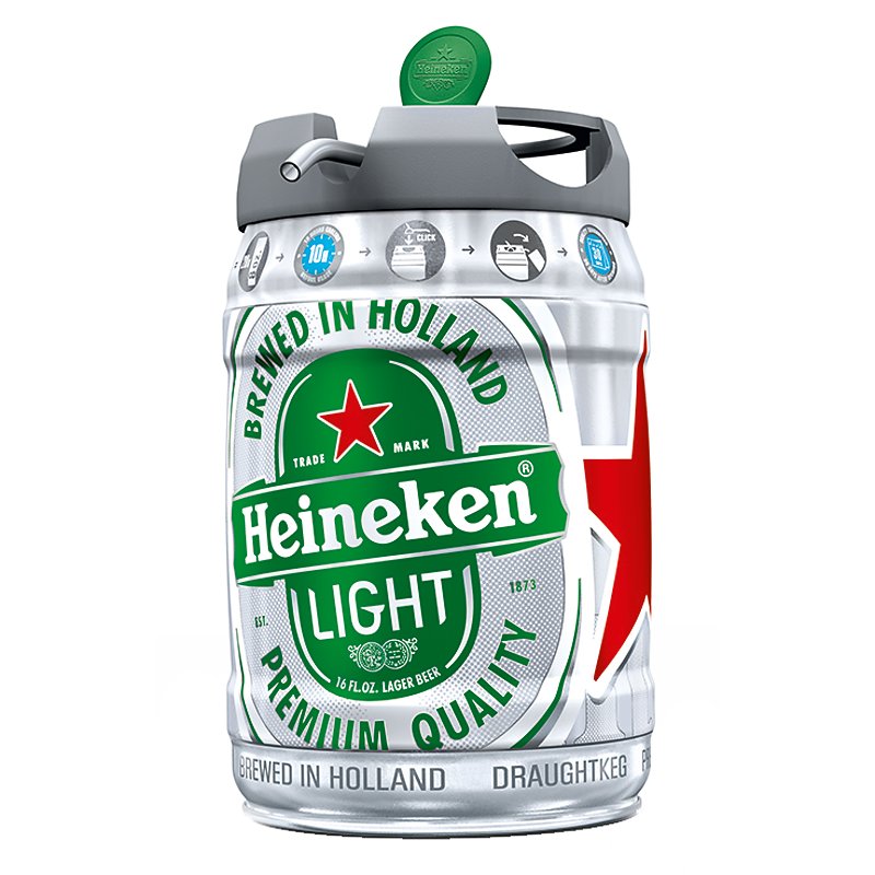 Heineken Light Lager Beer Keg