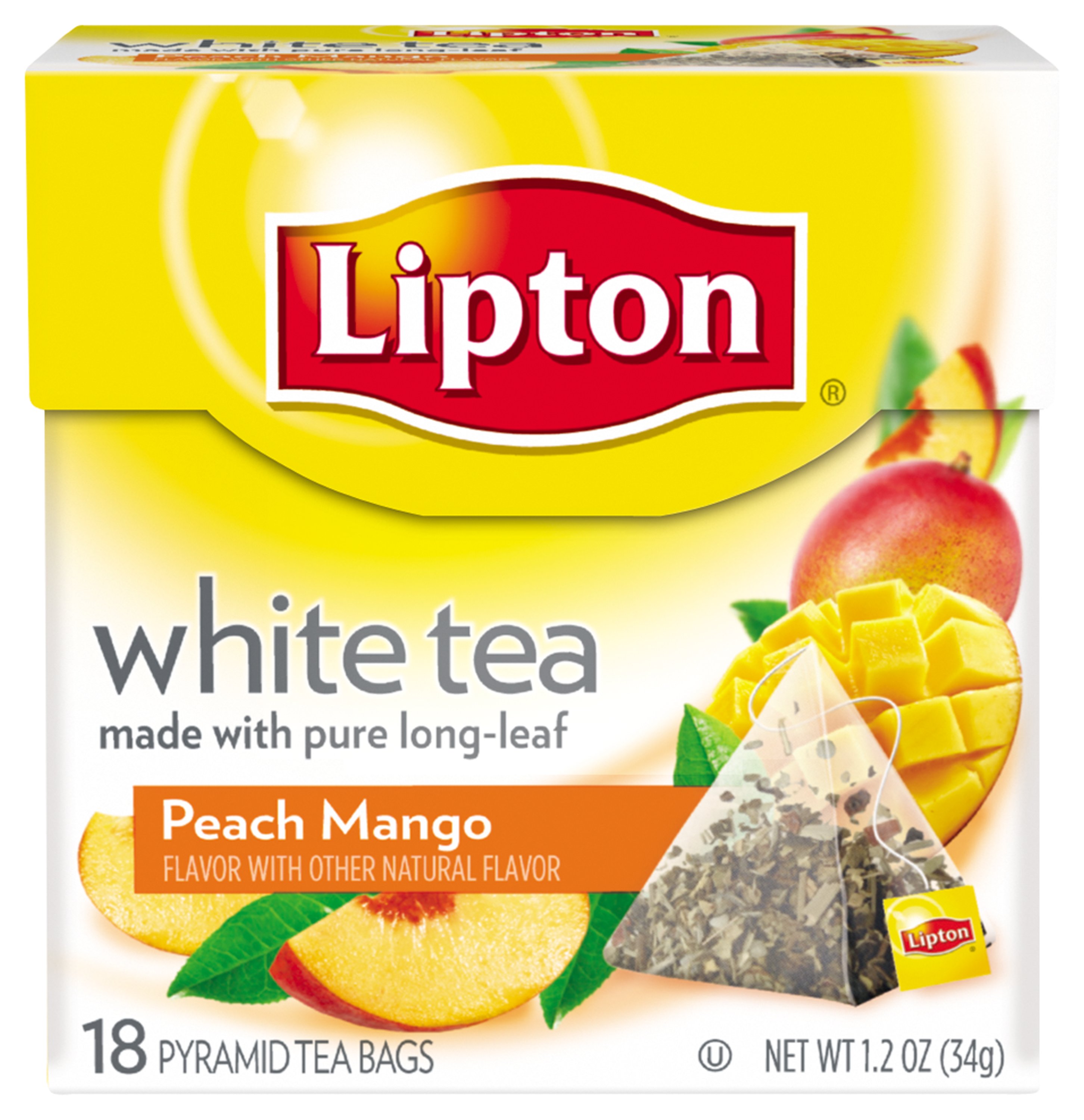 Lipton Peach Mango White Tea Tea Pyramids Shop Tea at H E B