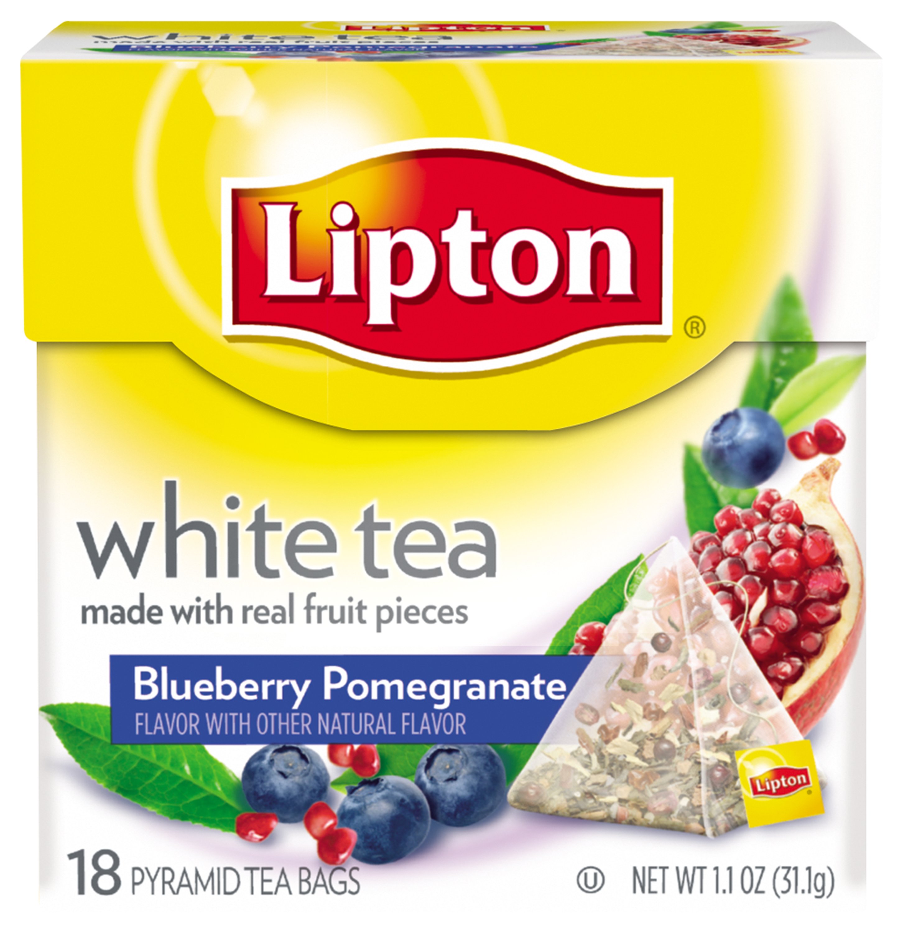 Lipton Blueberry & Pomegranate White Tea Pyramids Shop Tea at HEB