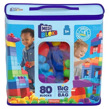 MEGA BLOKS Big Building Bag Blocks, 80 pc