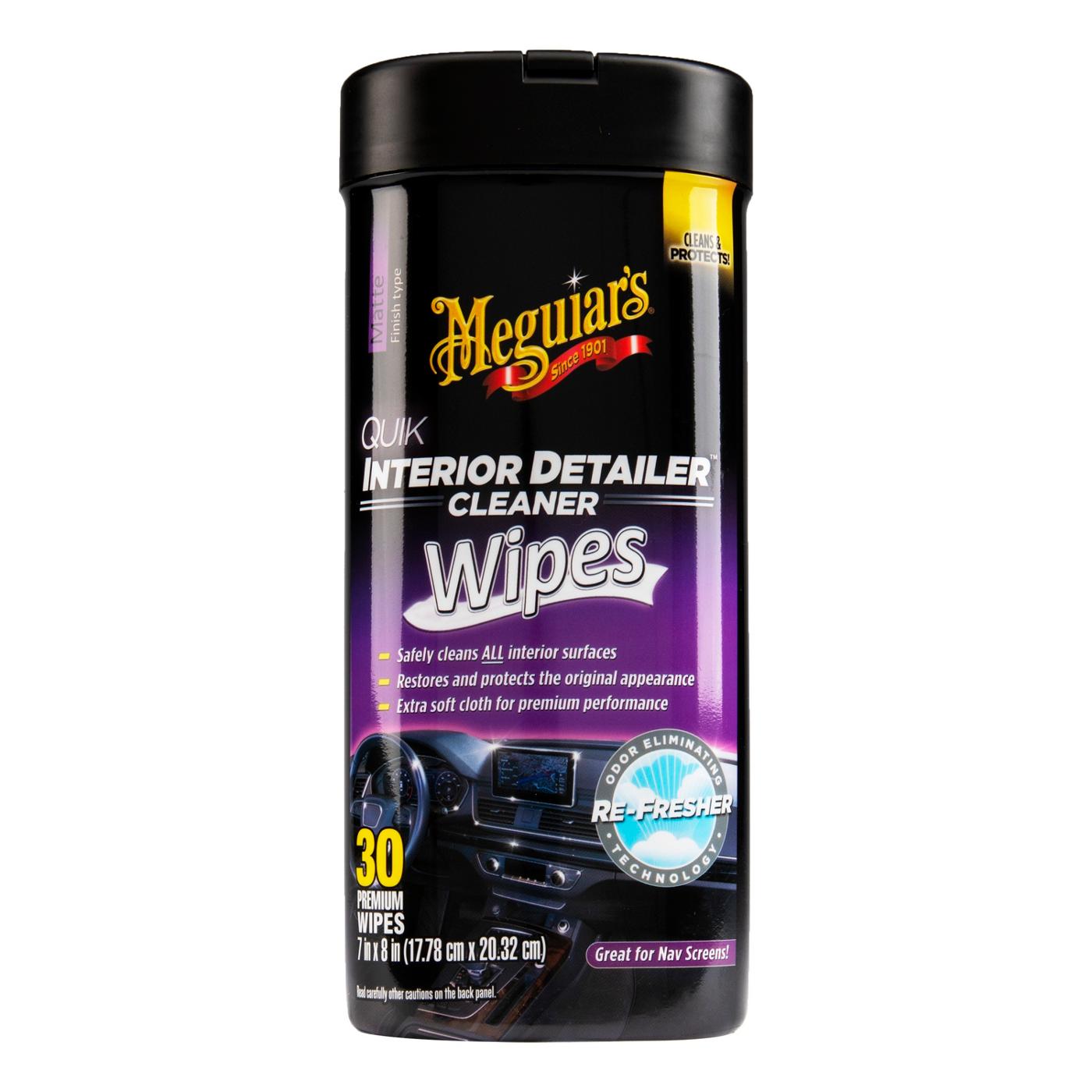 Meguiar's Quik Interior Detailer Cleaner Wipes; image 1 of 2