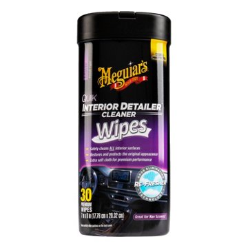 Meguiar's Quik Interior Detailer Cleaner Wipes, 30 ct