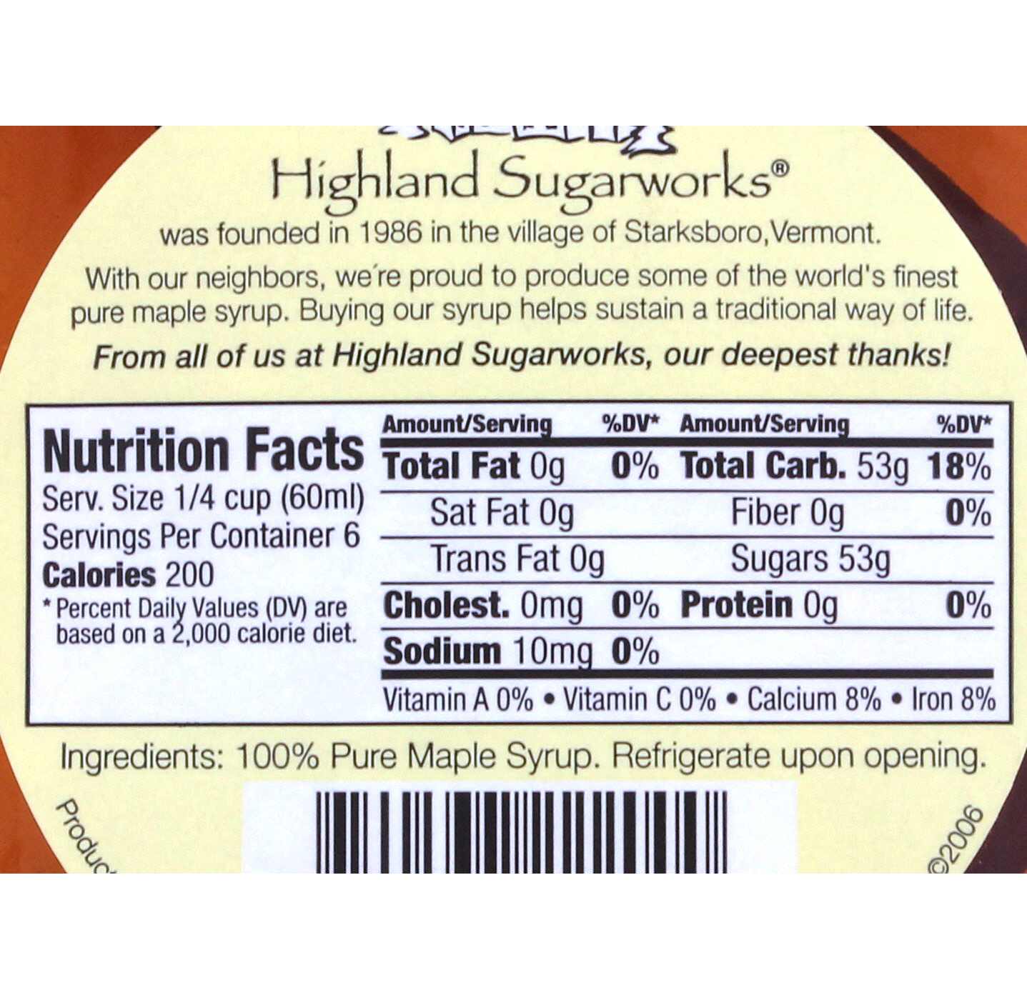 Highland Sugarworks Medium Amber Maple Syrup; image 2 of 2