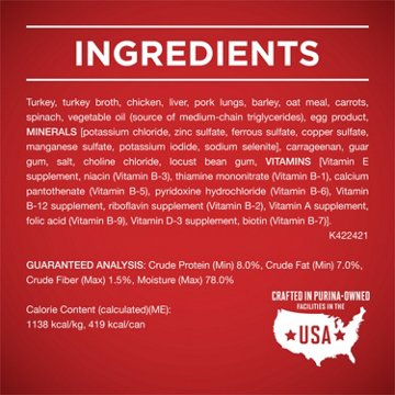 Purina ONE Plus Classic Ground Vibrant Maturity Adult 7 Plus Entree Senior Dog Food - Turkey And Barley