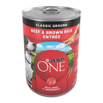 Purina ONE Classic Entree Adult Wet Dog Food - Ground Beef and Brown Rice, 13 oz