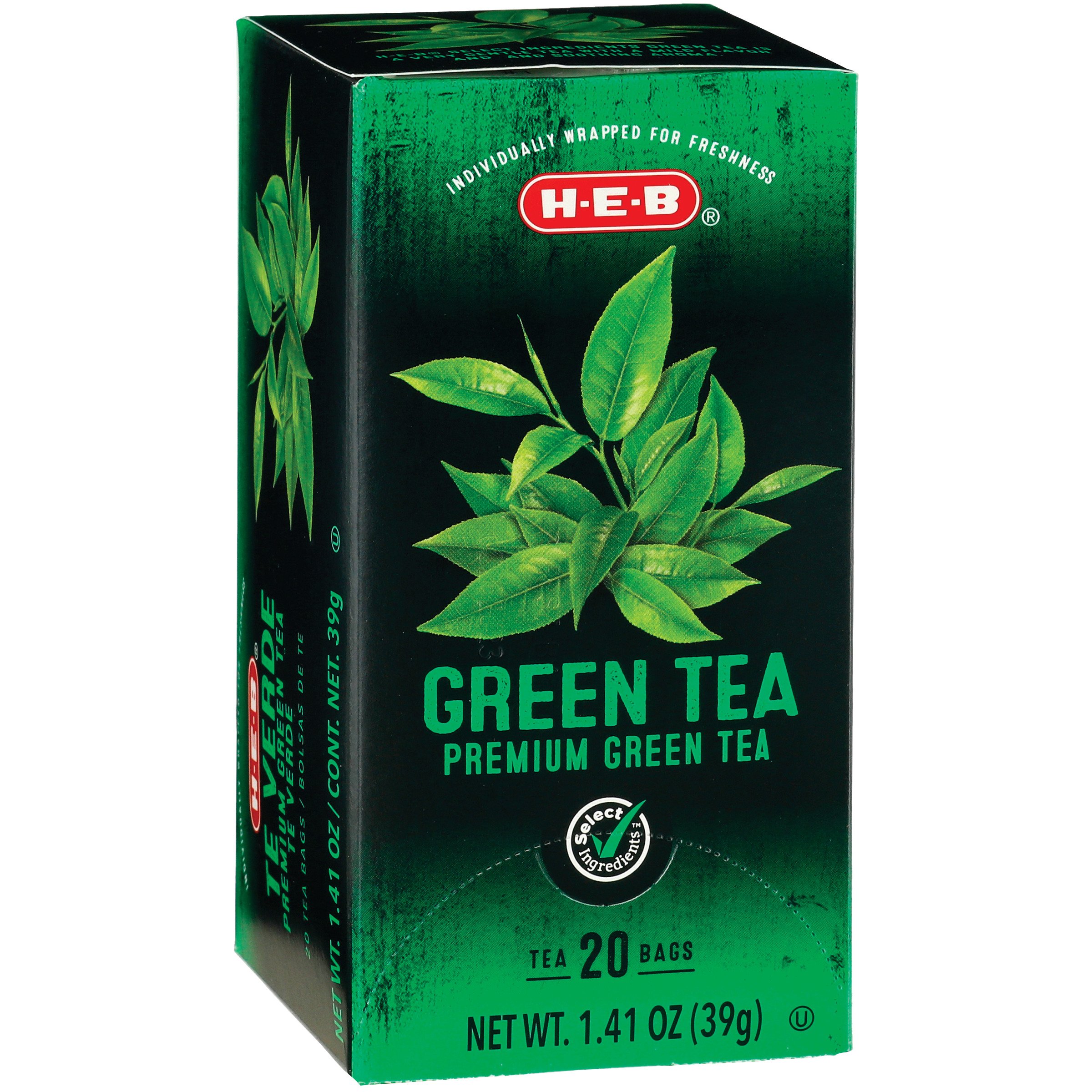 HEB Premium Green Tea Bags Shop Tea at HEB