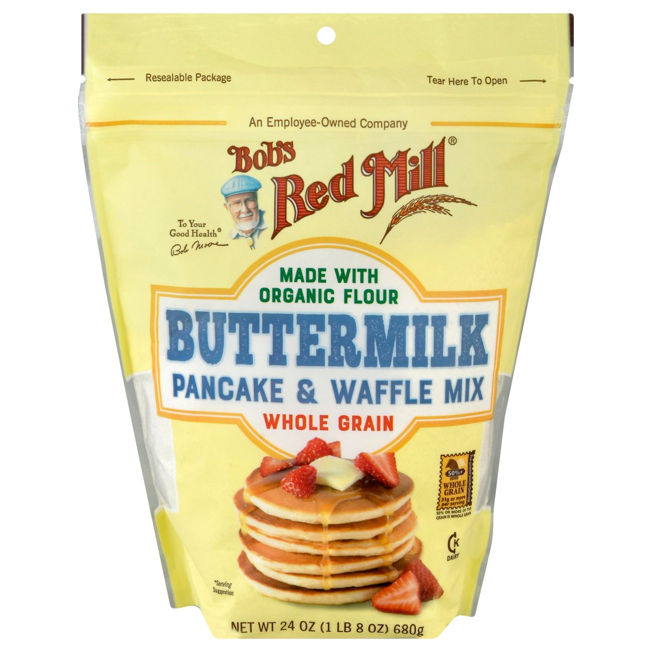 Bob S Red Mill Buttermilk Pancake Waffle Whole Grain Mix Shop Pancake Mixes At H E B
