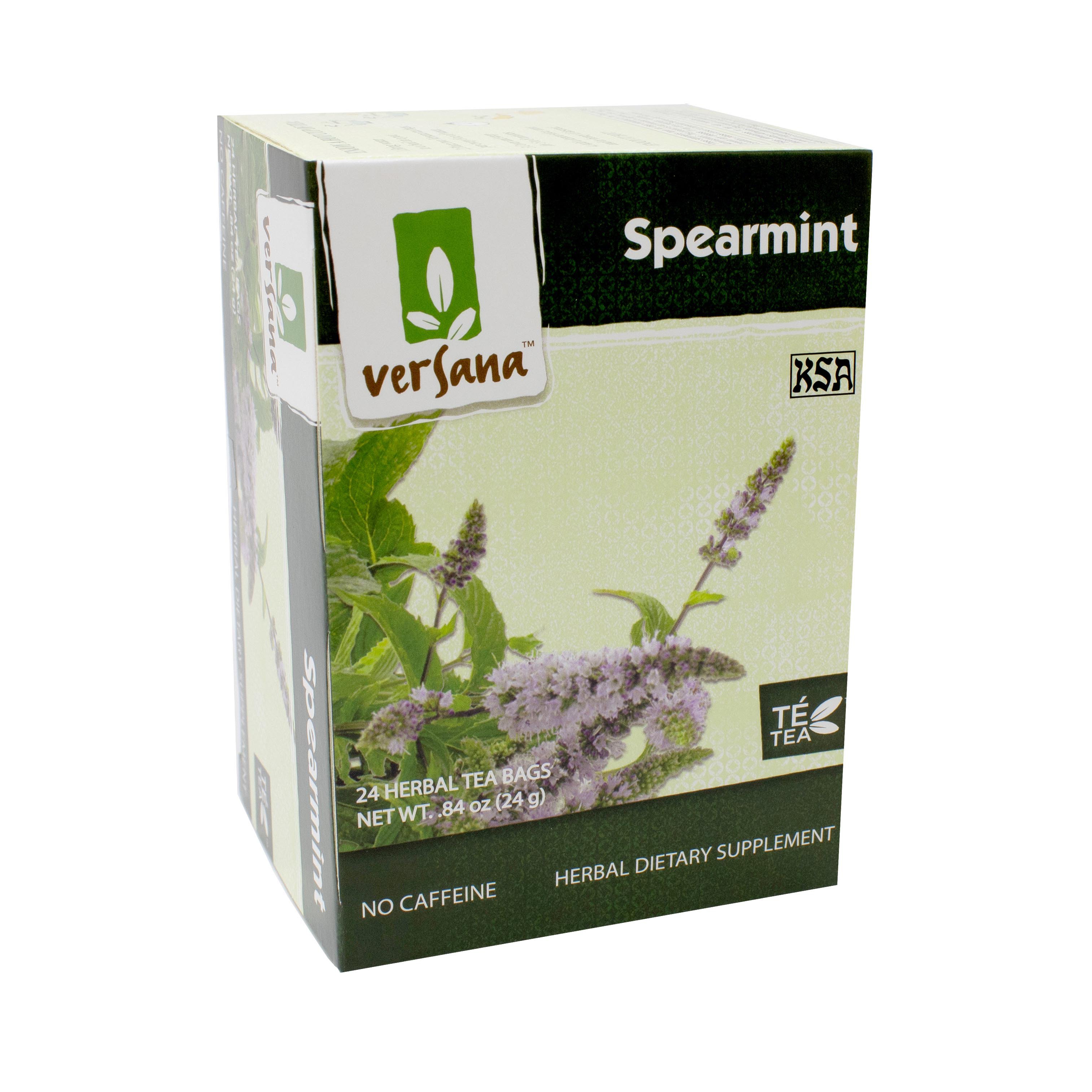 Versana Spearmint Herbal Tea, 24 ct