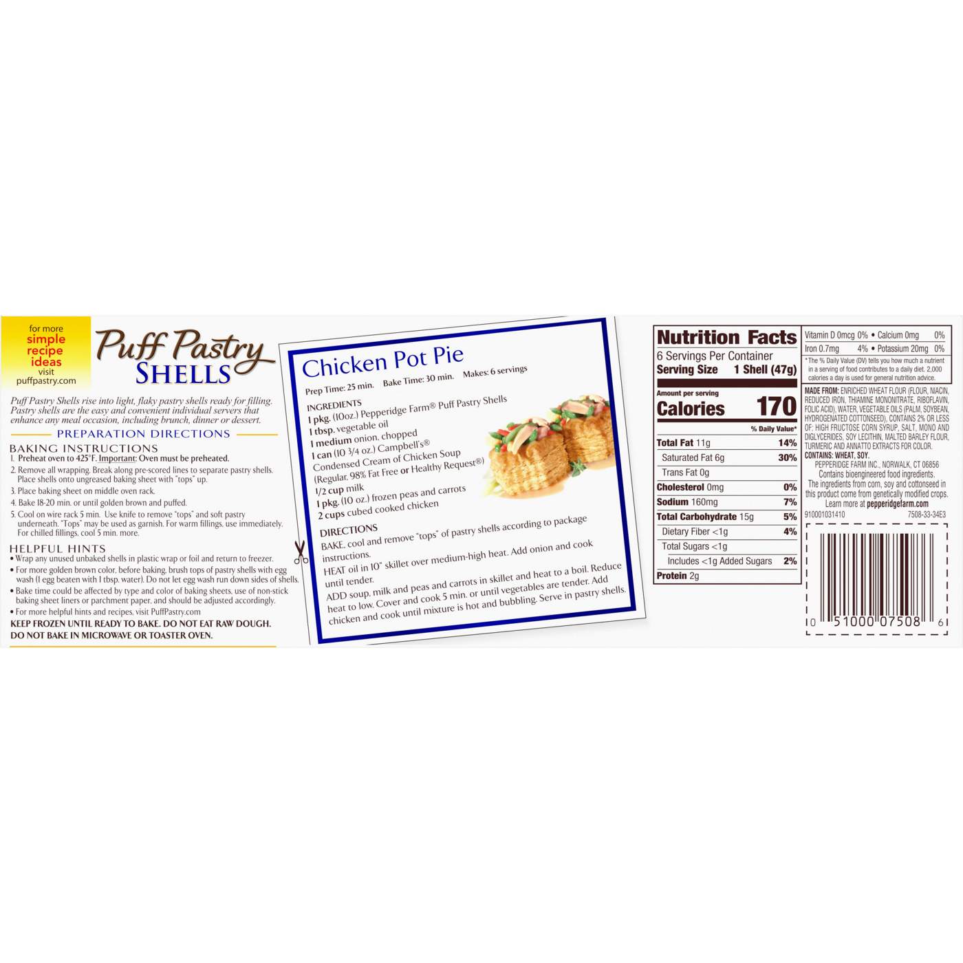 Pepperidge Farm Frozen Shells Pastry Dough; image 5 of 7