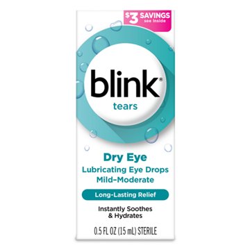 Blink Tears Lubricating Dry Eye Drops, 0.5 oz