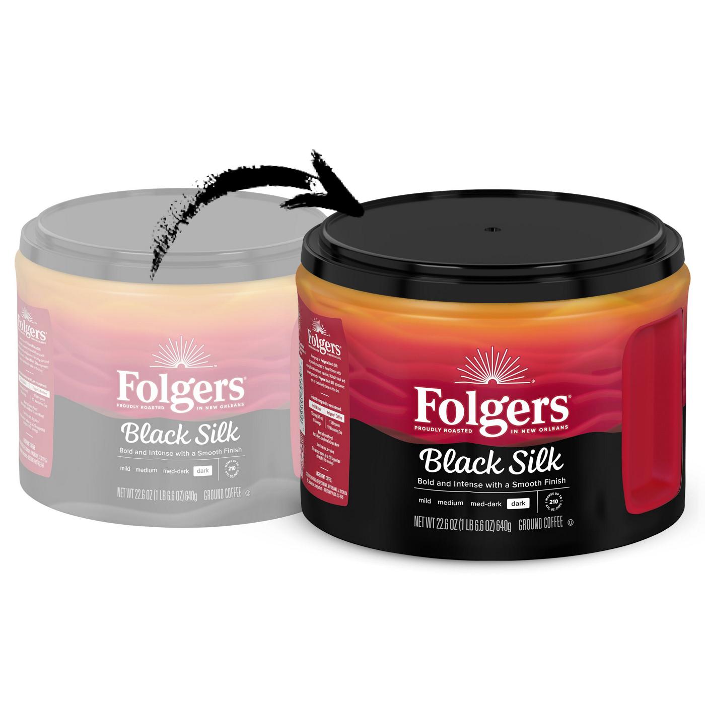 Folgers Black Silk Dark Roast Ground Coffee; image 4 of 5