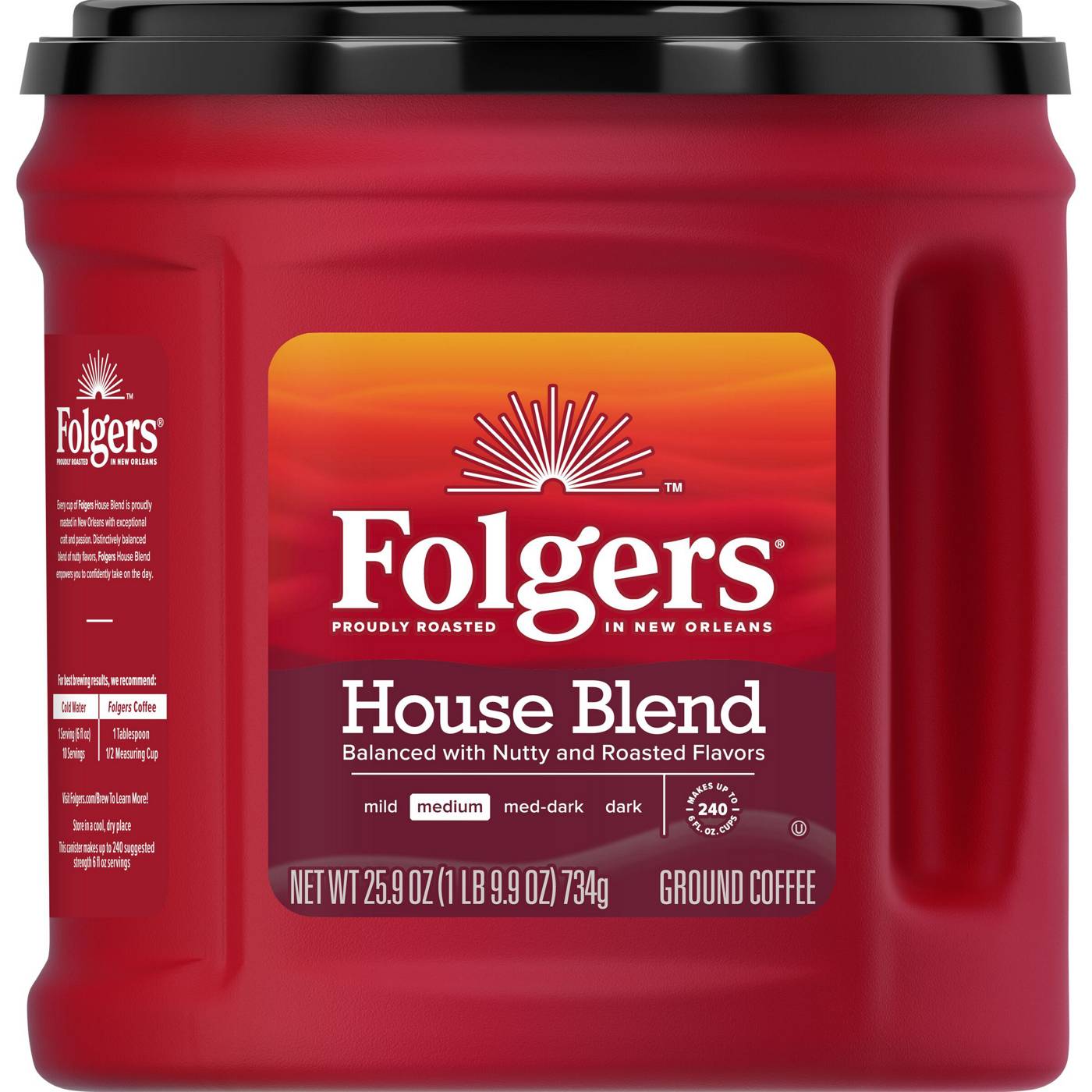 Folgers House Blend Medium Roast Ground Coffee; image 1 of 5