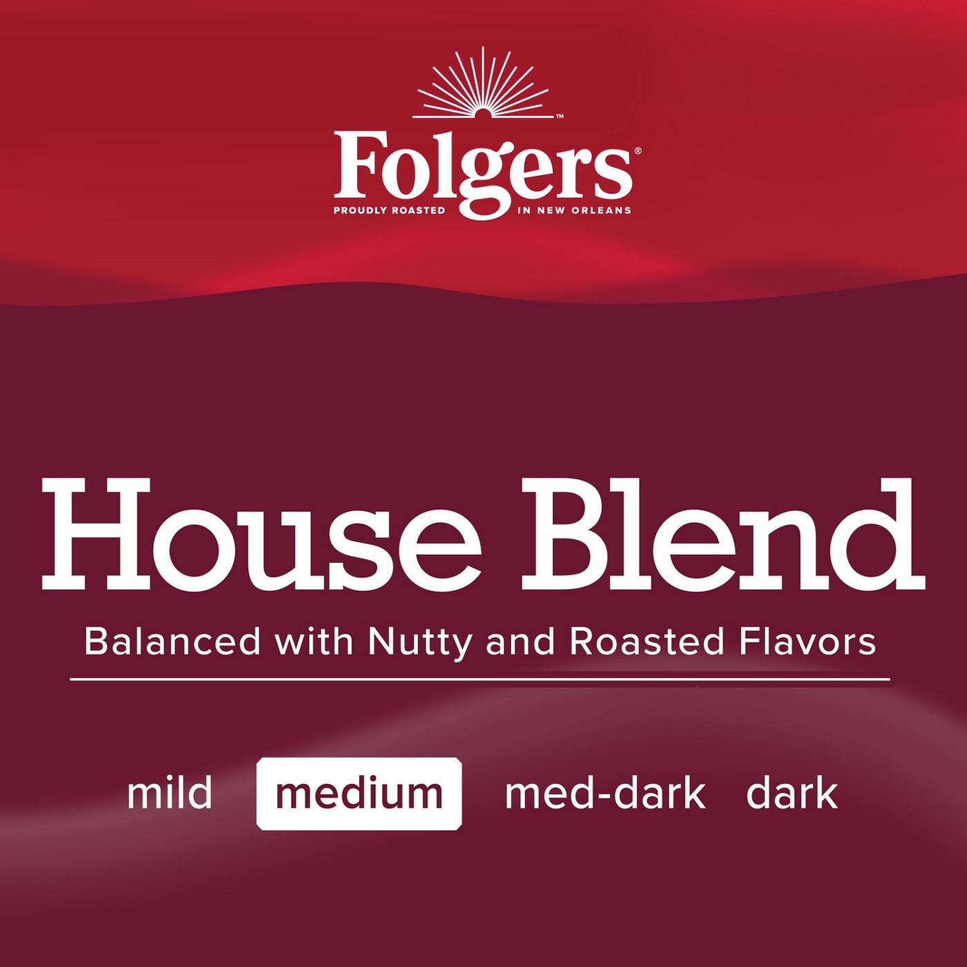 Folgers House Blend Medium Roast Ground Coffee; image 4 of 5