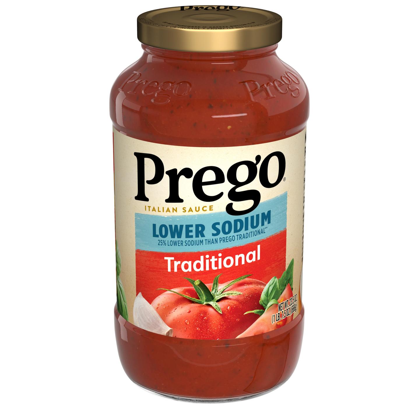 Prego Traditional Lower Sodium Pasta Sauce; image 1 of 6