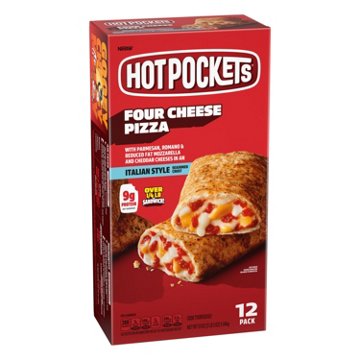 Hot Pockets Four Cheese Pizza Frozen Sandwiches - Italian Seasoned Crust, 12 ct