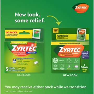 Zyrtec 4 Hour Allergy Relief Tablets with Cetirizine HCl