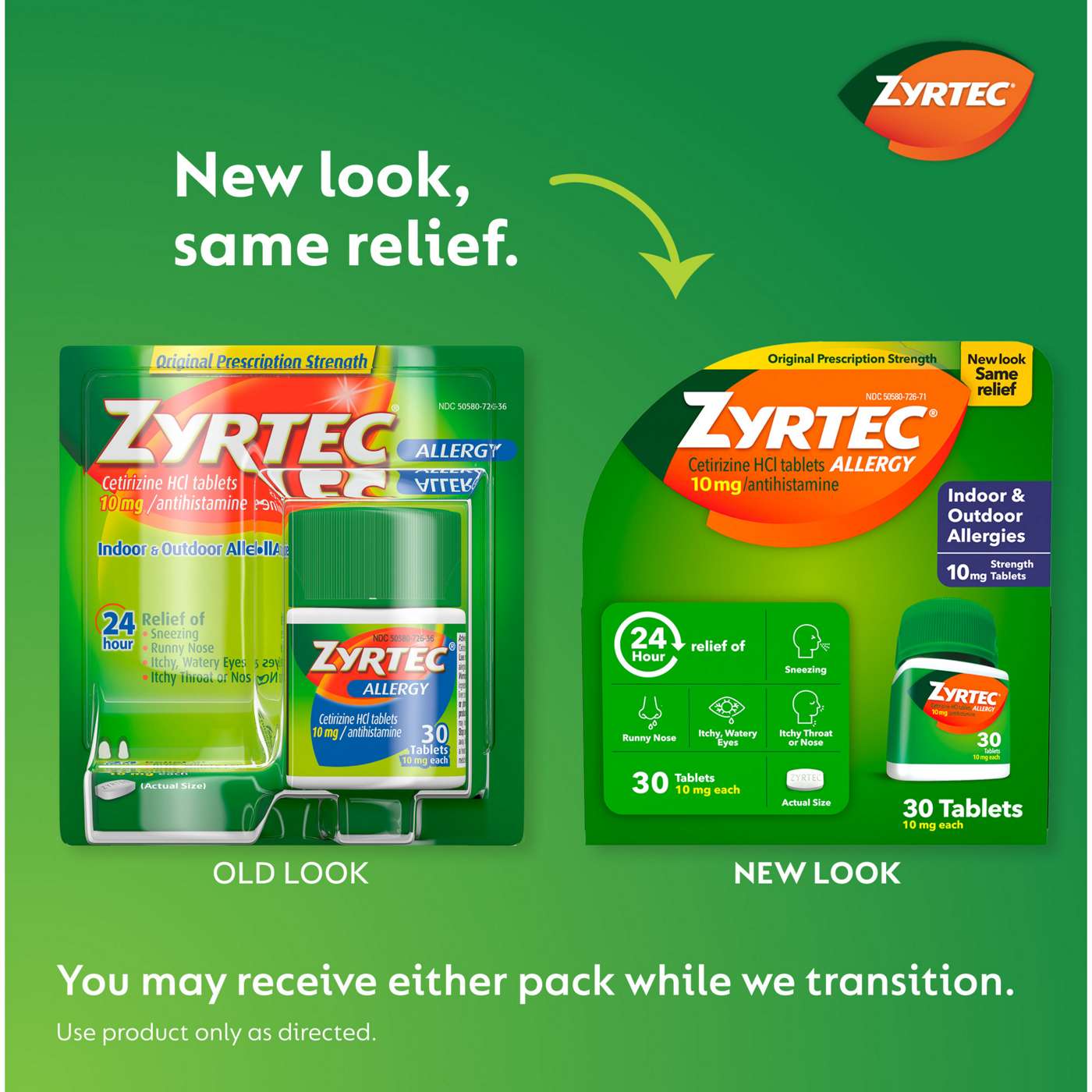 Zyrtec 24 Hour Allergy Relief Tablets with Cetirizine HCl; image 8 of 8