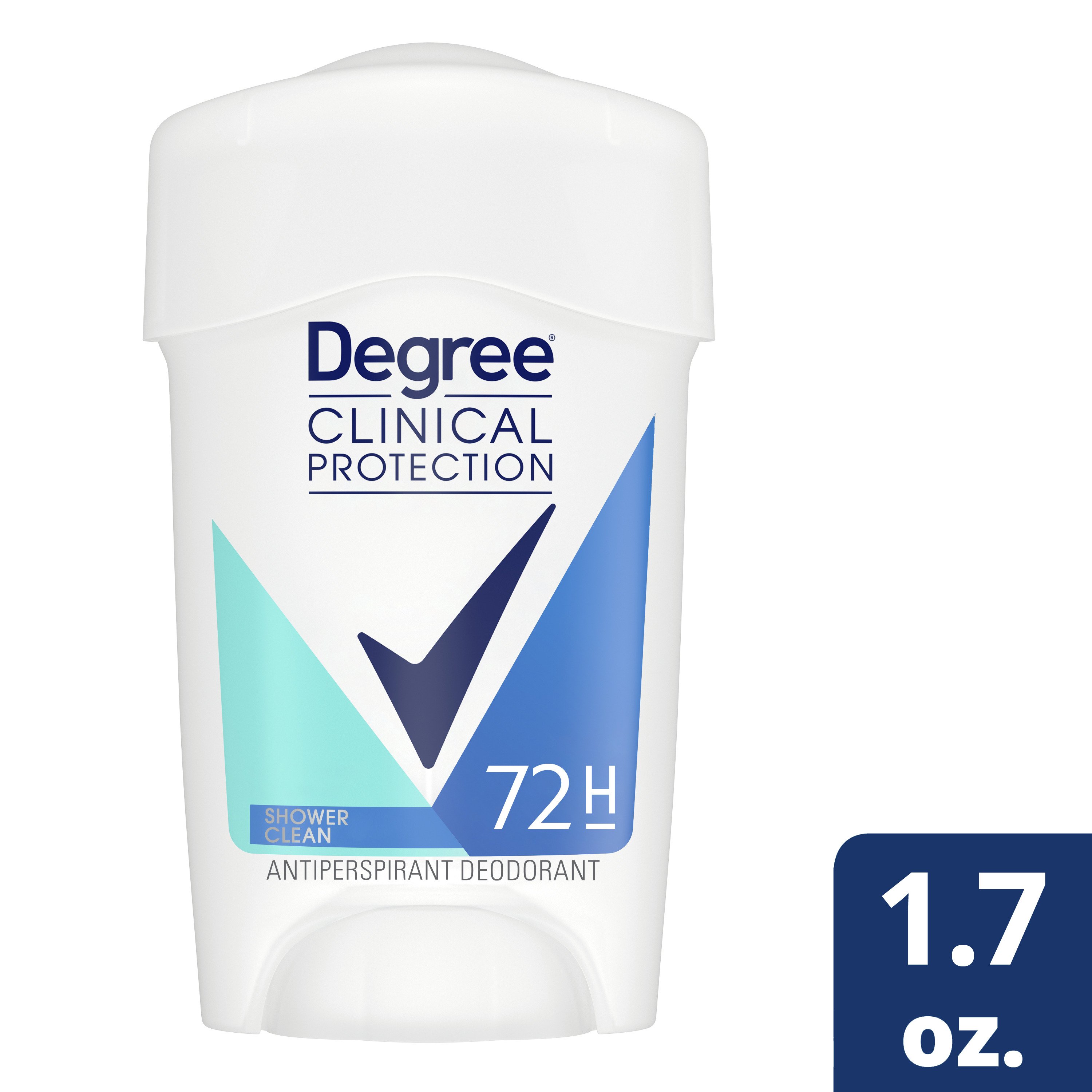 Degree 72 Hr Clinical Protection Antiperspirant Deodorant - Shower ...