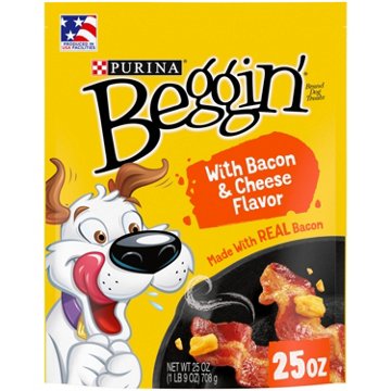 Beggin' Purina Strips With Real Meat Dog Training Treats - Bacon and Cheese Flavors, 25 oz
