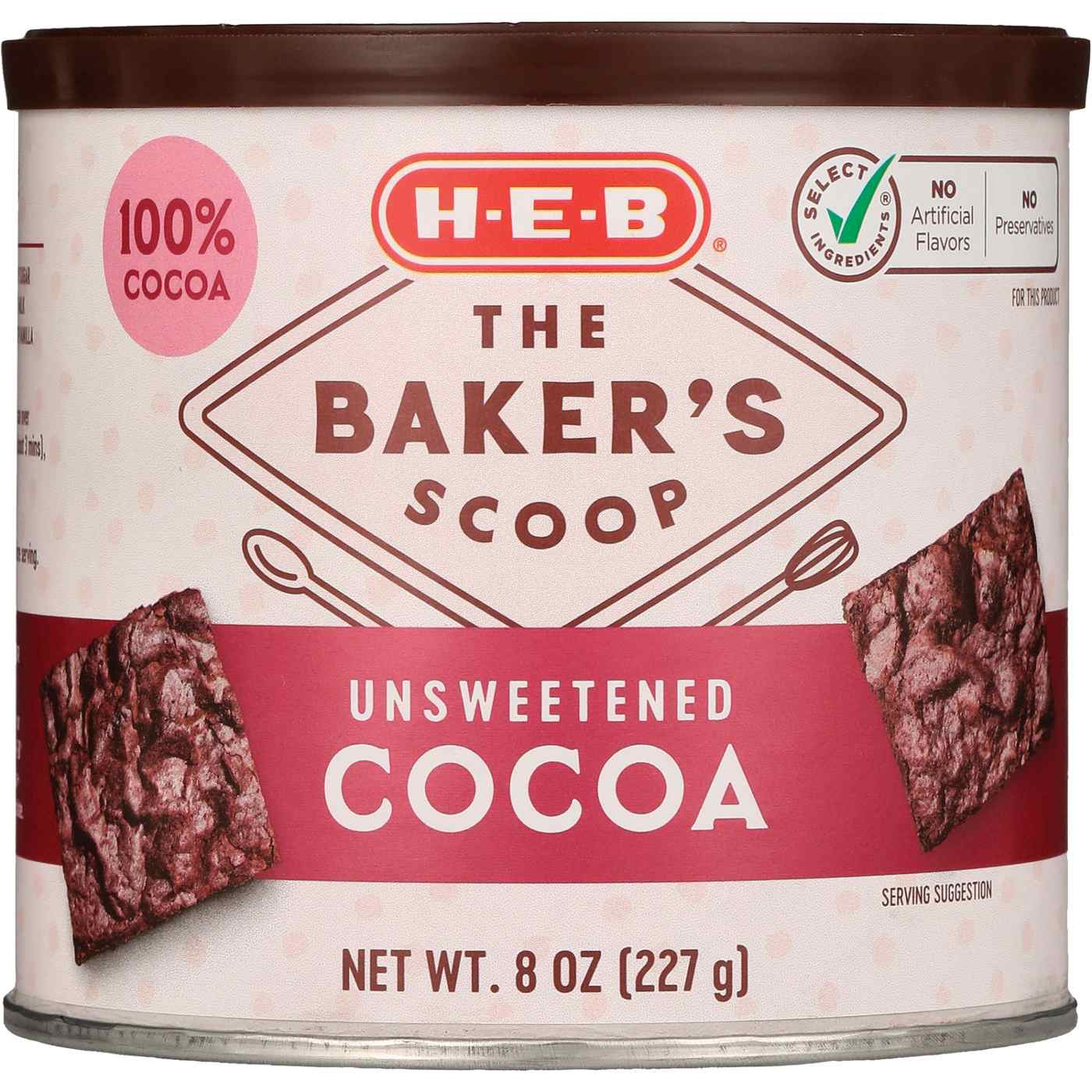 H-E-B The Baker's Scoop Unsweetened Cocoa; image 1 of 2