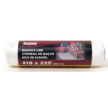 KINGCORD - MIBRO White Twisted Mason's Line - Spool, 225 ft