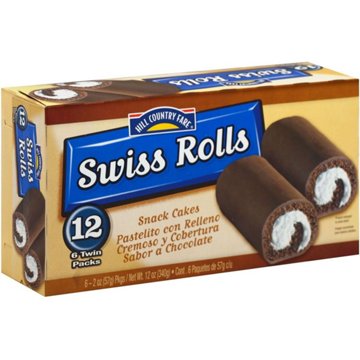 Hill Country Fare Swiss Rolls Twin Packs, 6 ct