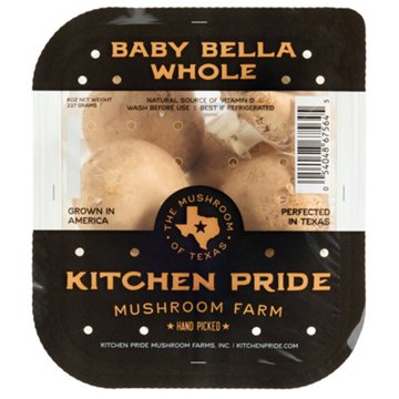 Fresh Whole Baby Bella Mushrooms, 8 oz
