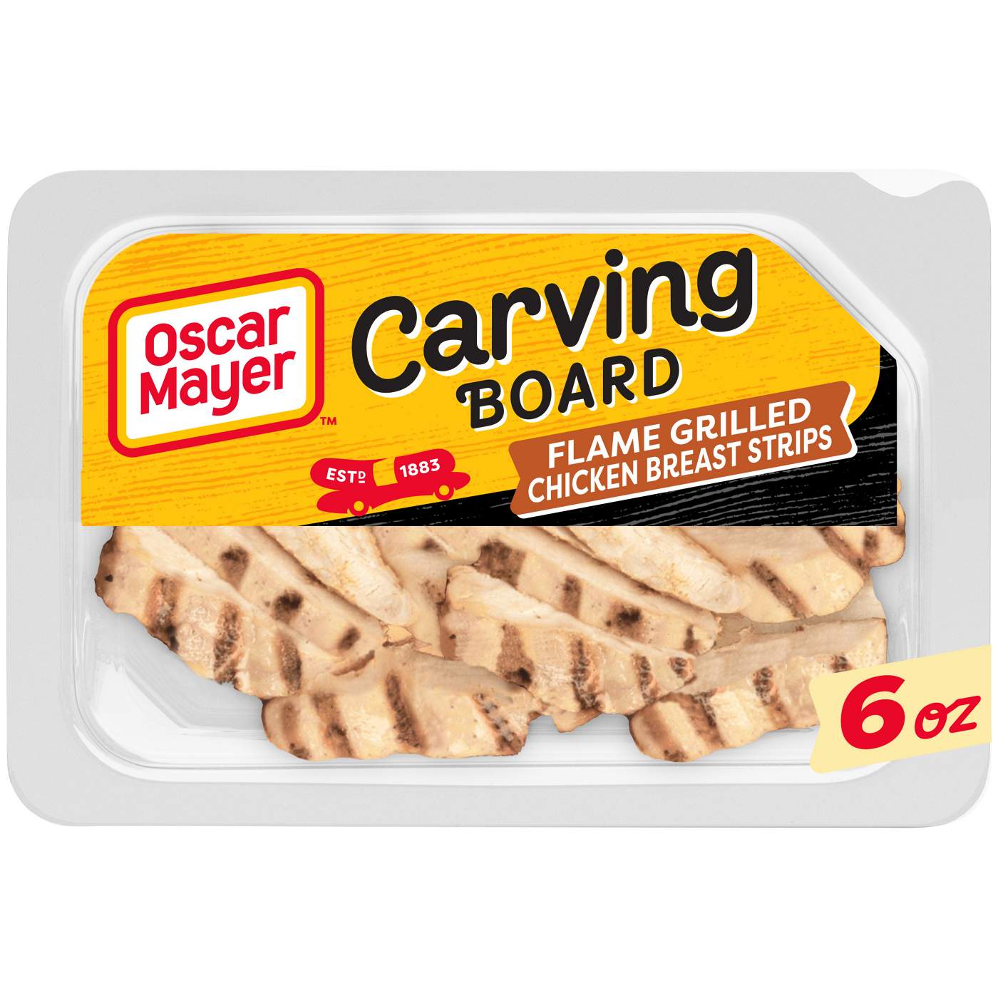 Oscar Mayer Carving Board Flame Grilled Chicken Breast Strips Lunch Meat; image 1 of 2