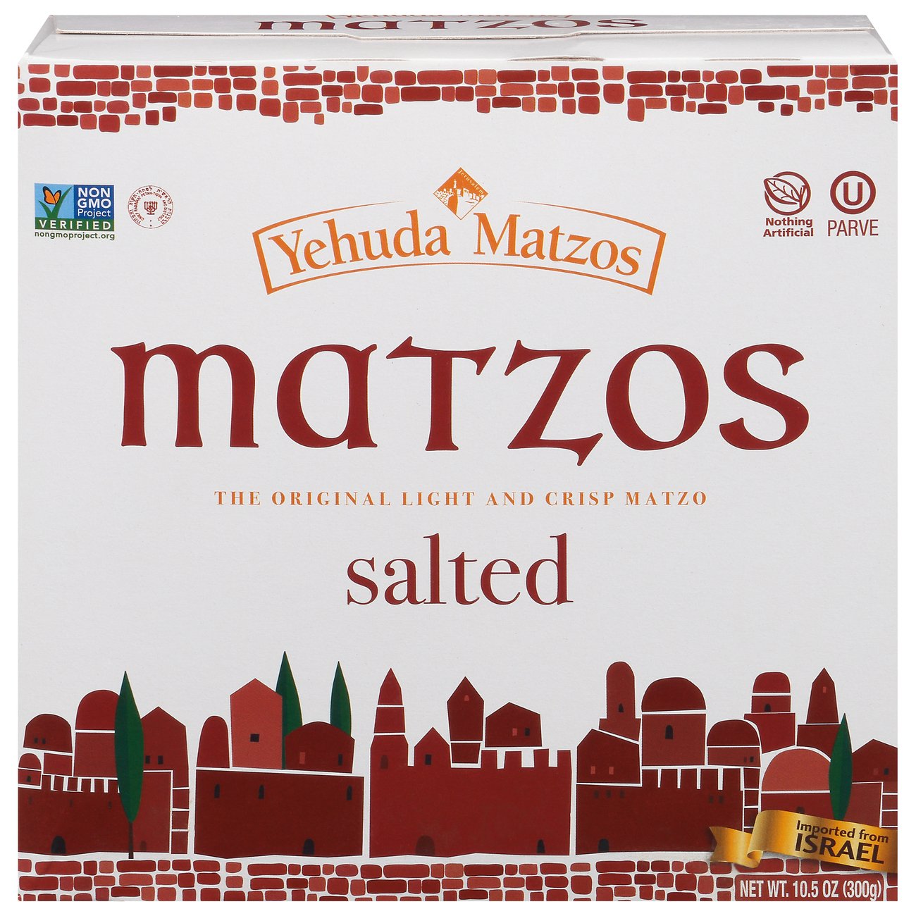 Yehuda Kosher Matzos Jerusalem Baked Salted Matzo Thins Shop Crackers & breadsticks at HEB