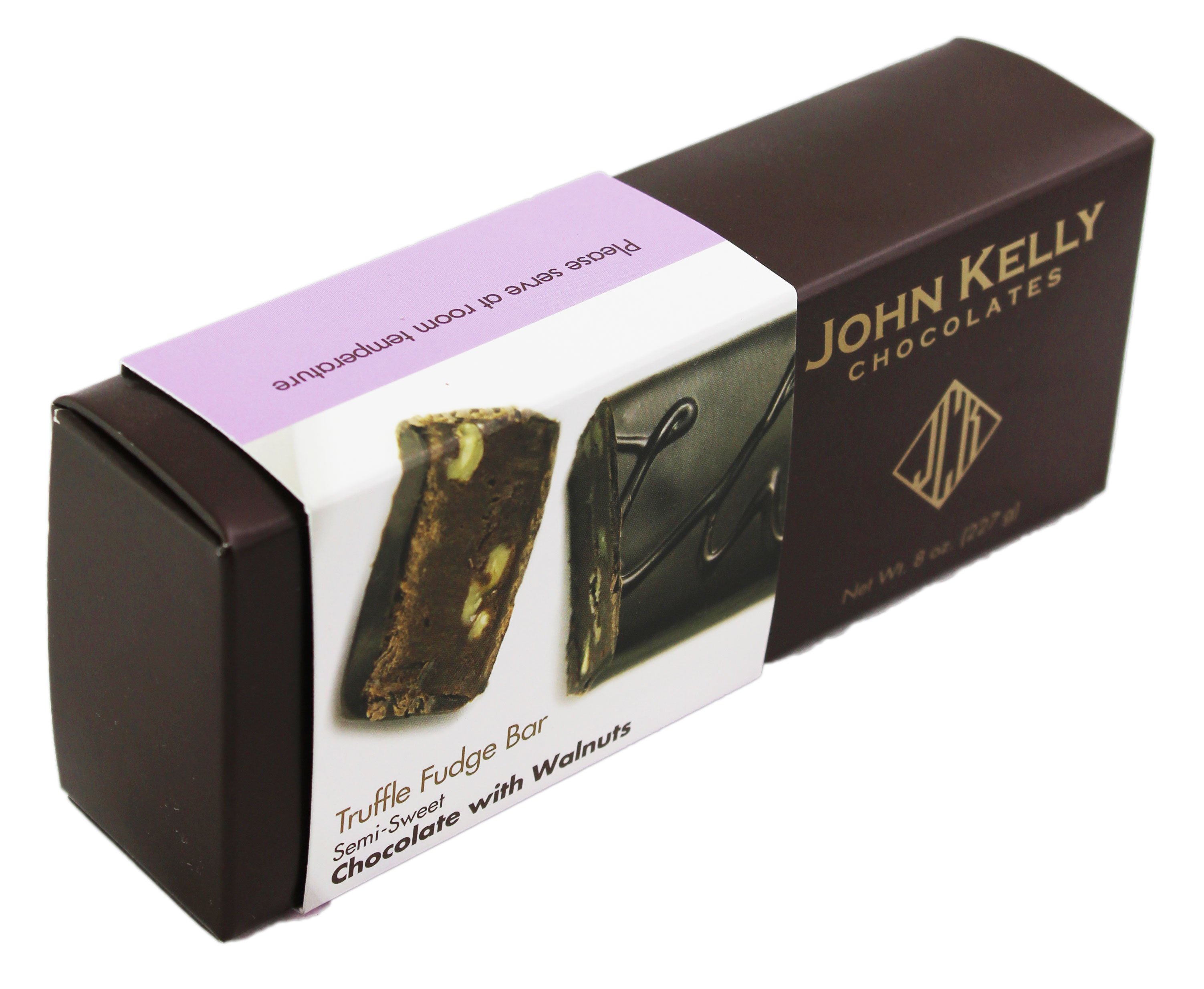 John Kelly Chocolates SemiSweet Chocolate Truffle Fudge Bar With