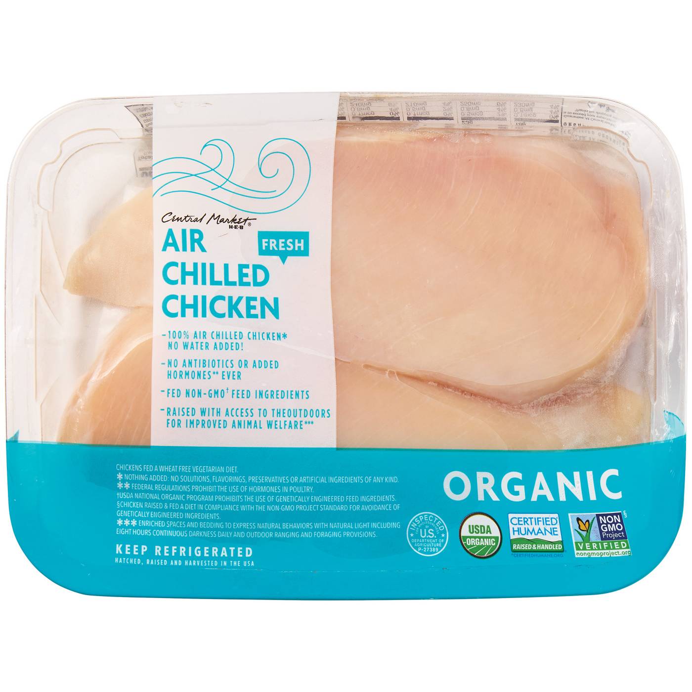 Central Market Organic Air-Chilled Boneless Skinless Chicken Breasts; image 1 of 4