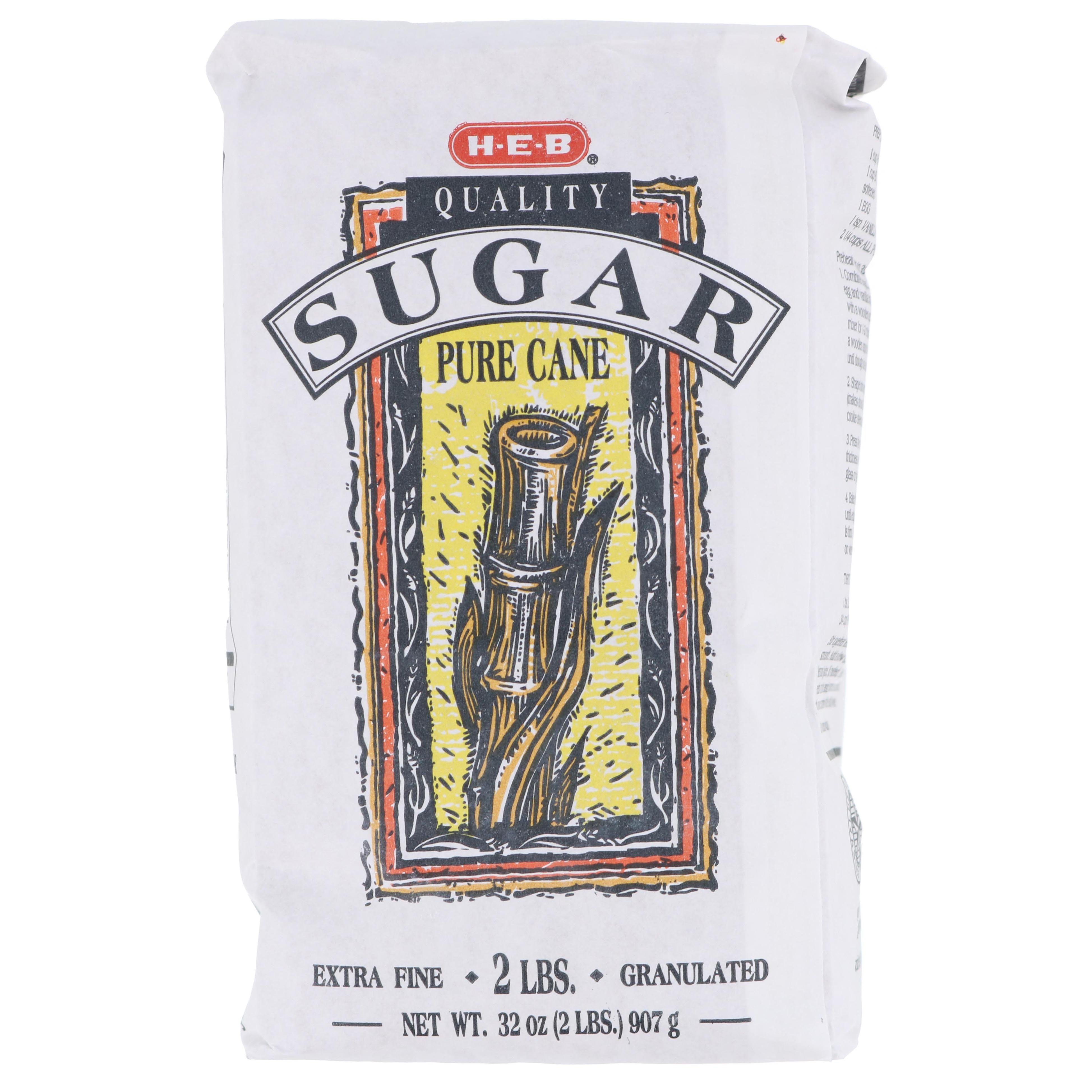 H-E-B Pure Cane Extra Fine Granulated Sugar - Shop Sugar At H-E-B