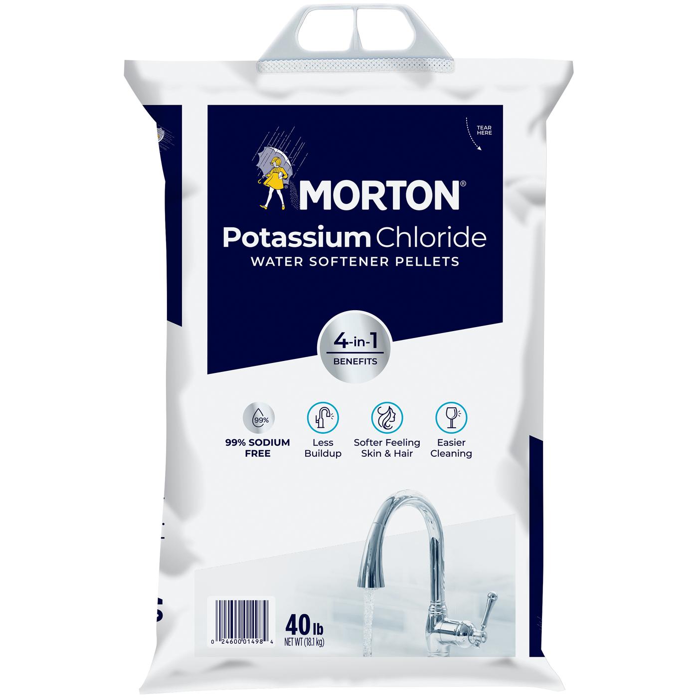 Morton Potassium Chloride Water Softener Salt Pellets; image 1 of 5
