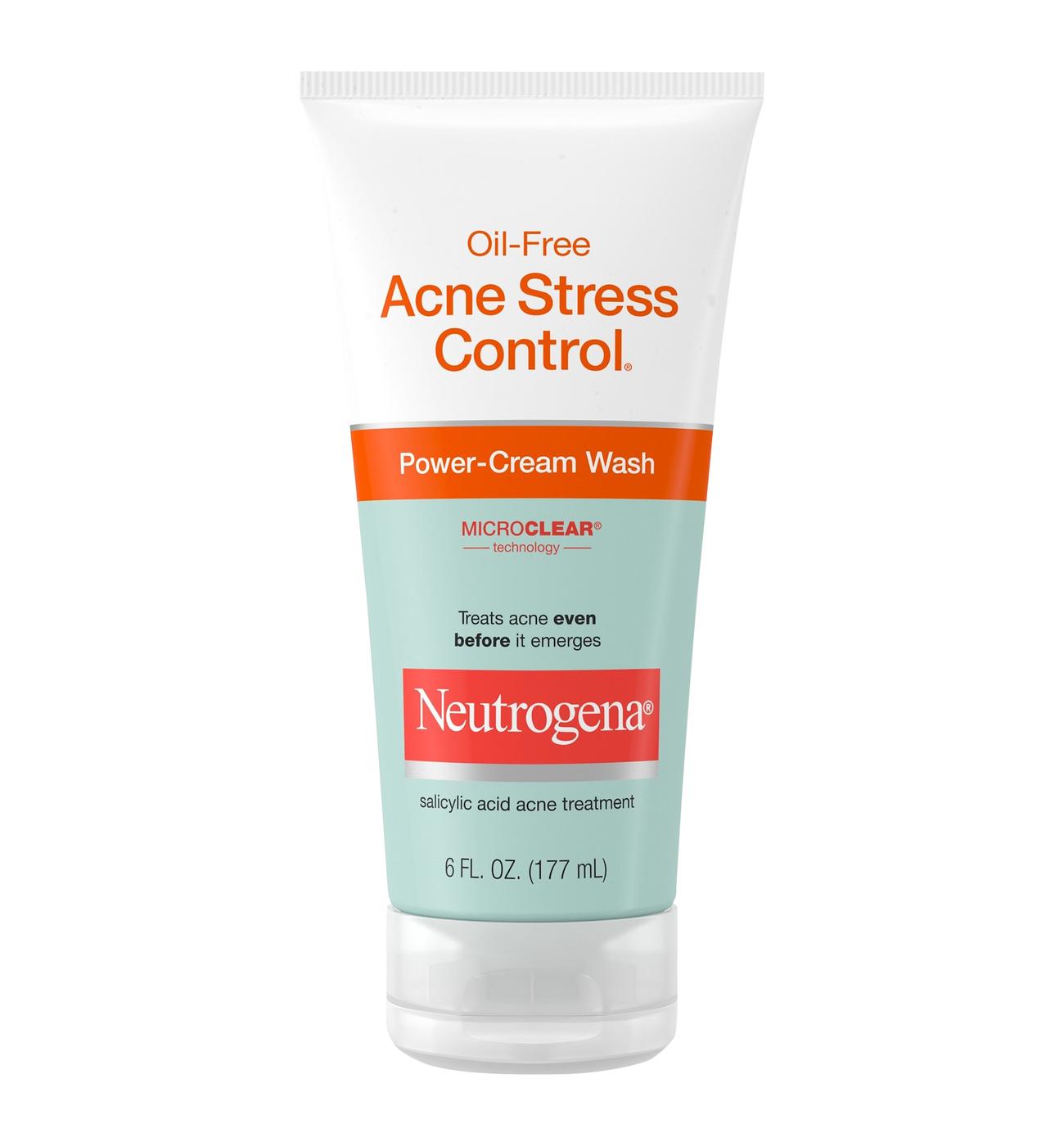 Neutrogena Oil-Free Acne Stress Control Power-Cream Face Wash; image 1 of 2