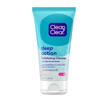 Clean & Clear Oil-Free Deep Action Exfoliating Facial Cleanser